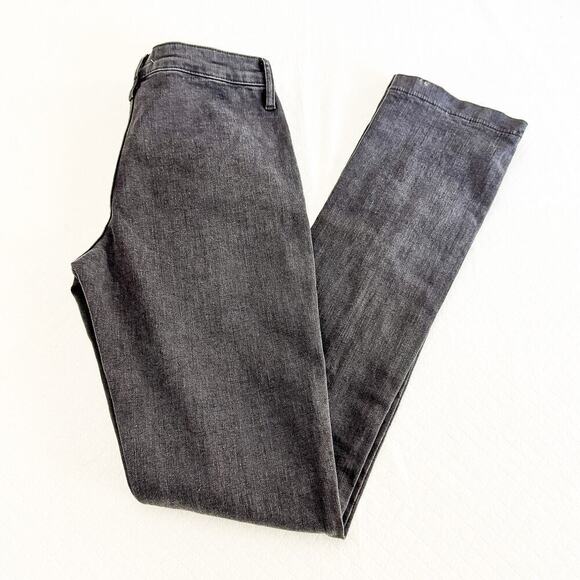 Zara The Olivia Split Hem Straight Leg Denim Jeans Black Size 8 NWT - Picture 9 of 9